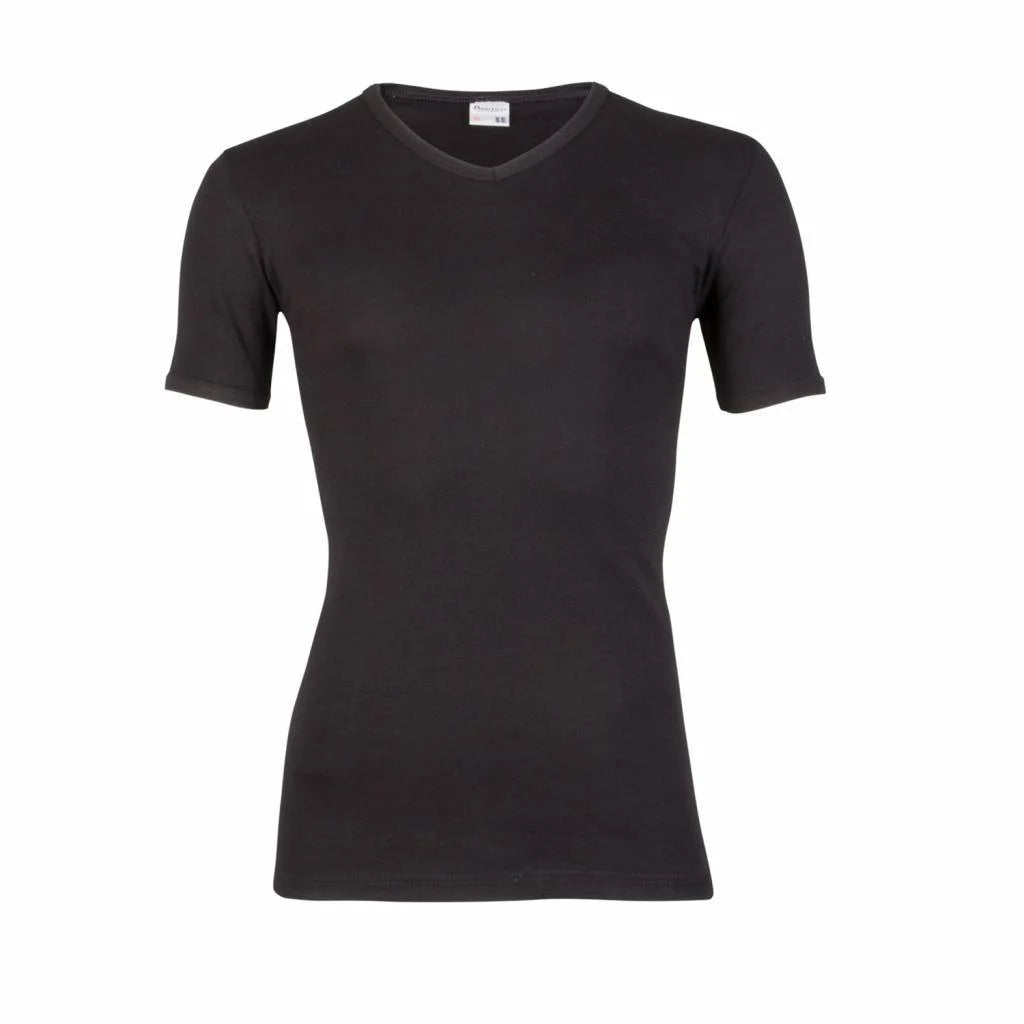 Beeren Heren T-Shirt V-Hals M3000 Zwart 2-Pack