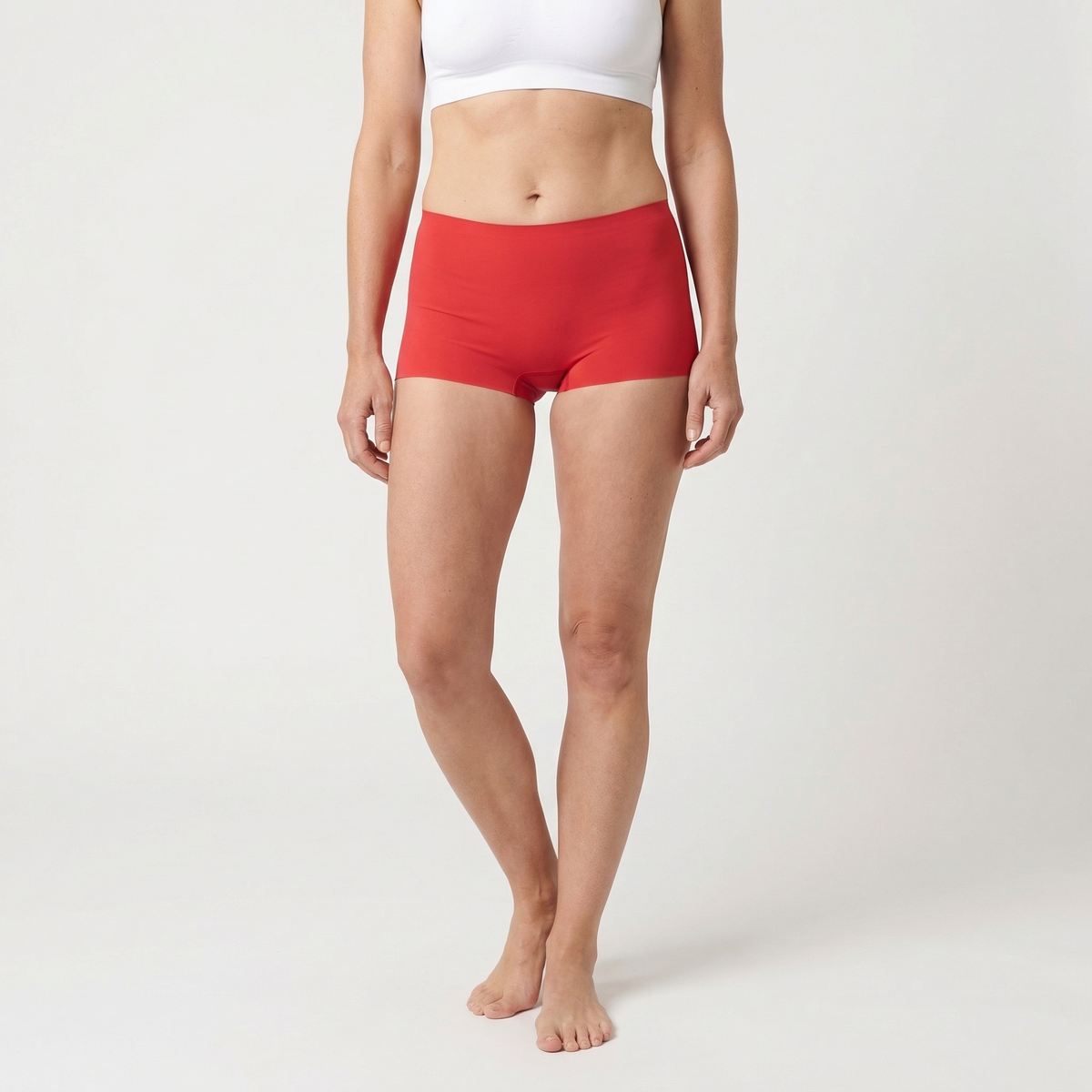 Beeren Dames Short Invisible Rood 2-Pack - gedragen
