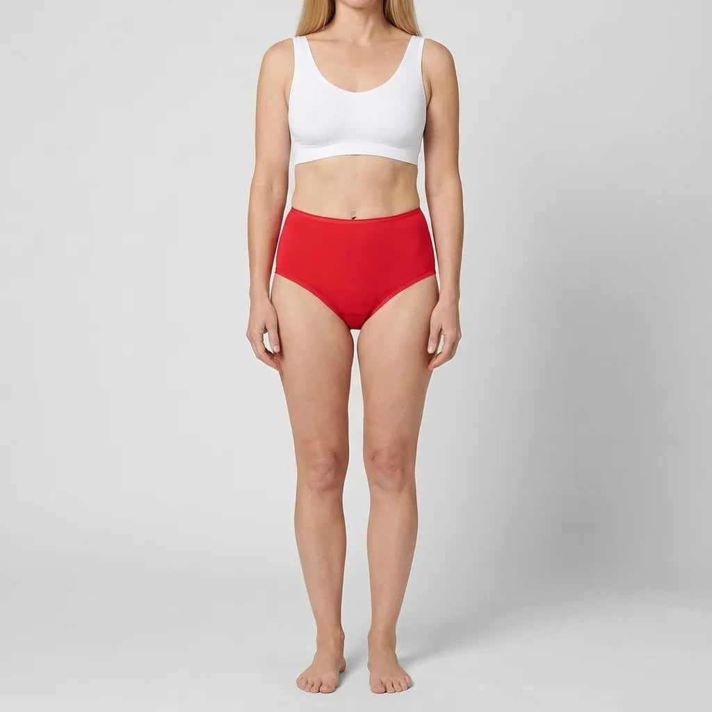 Beeren Dames Maxislip Elegance Rood voordeelpack - gedragen
