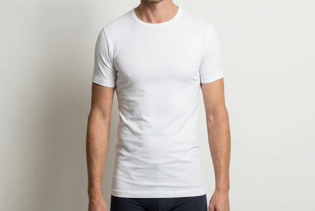 Beeren Heren T-Shirt Stays Fresh M3000 Wit voordeelpack - gedragen