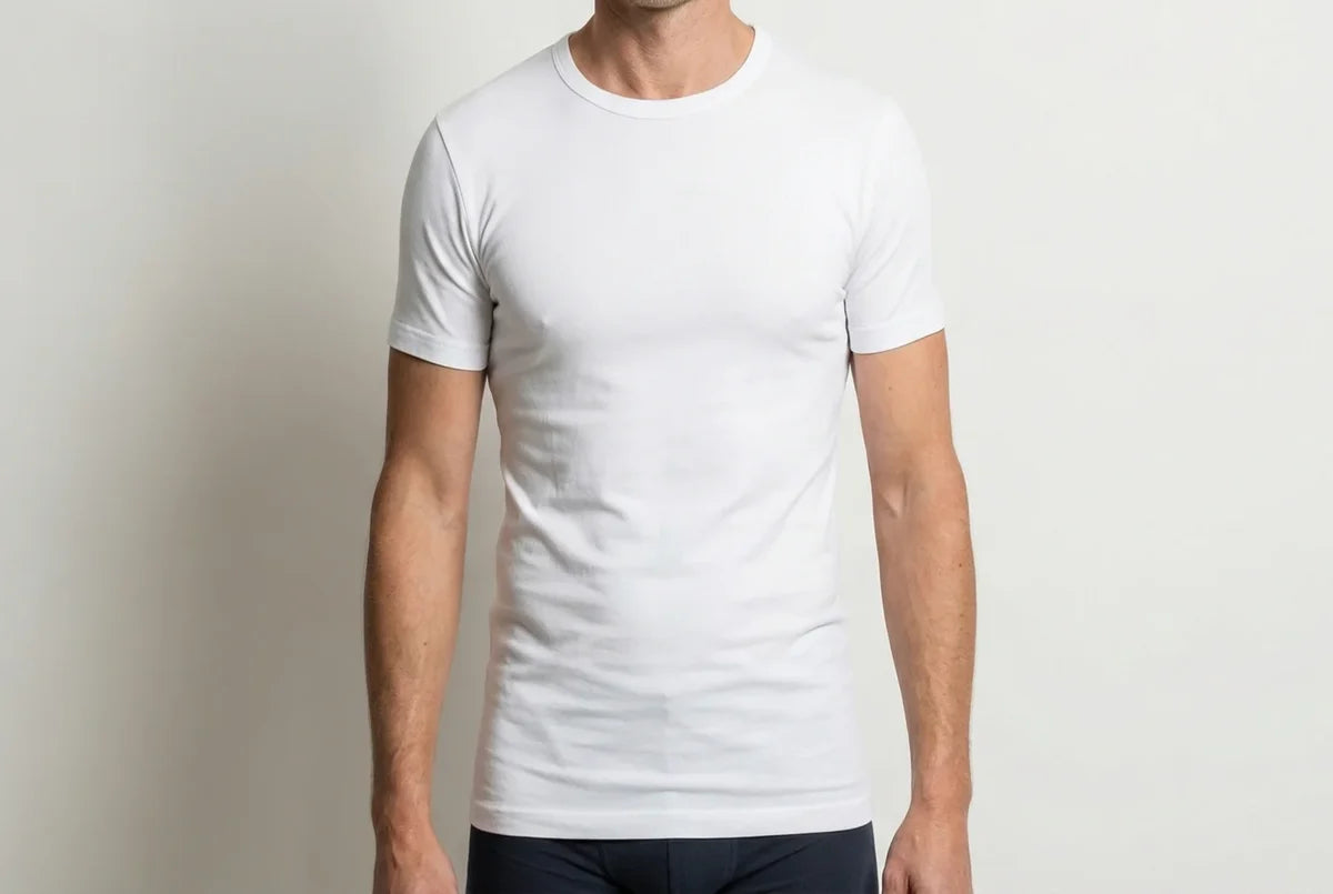 Beeren Heren T-Shirt Extra Lang M3000 Wit voordeelpack - gedragen