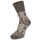 Dikke Wollen Sokken Met Noors Patroon 2-Pack Beige