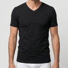 Beeren Heren T-Shirt V-Hals M3000 Zwart 2-Pack