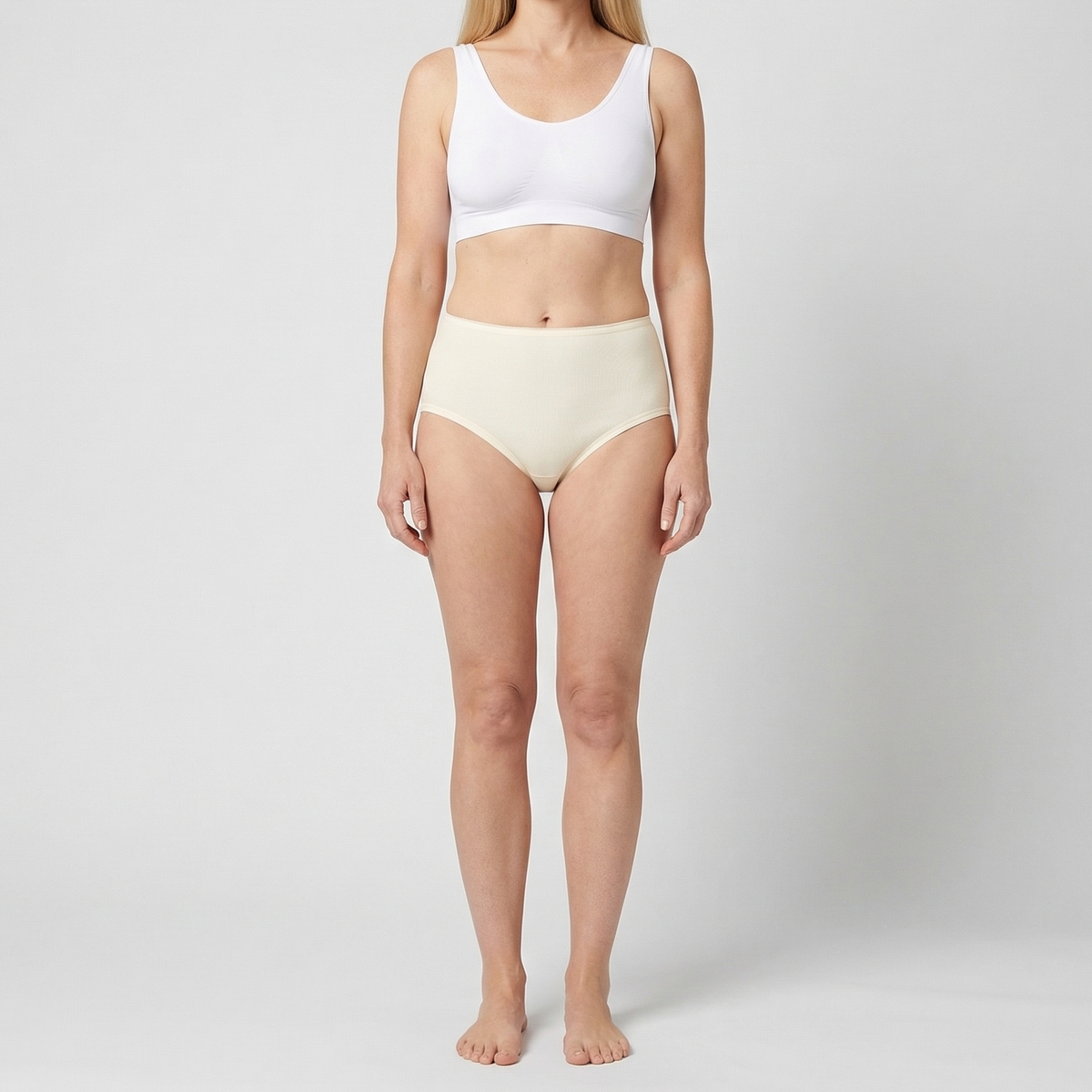 Beeren Dames Maxislip Elegance Ivoor 2-Pack - gedragen