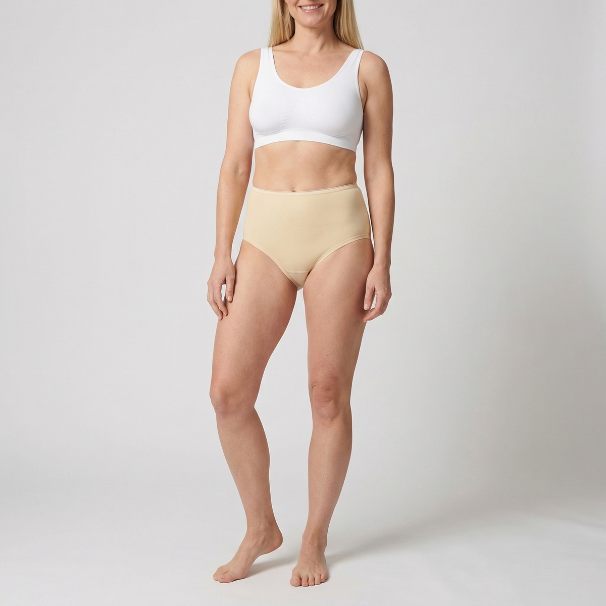 Beeren Dames Maxislip Elegance Huidskleur 2-Pack - gedragen