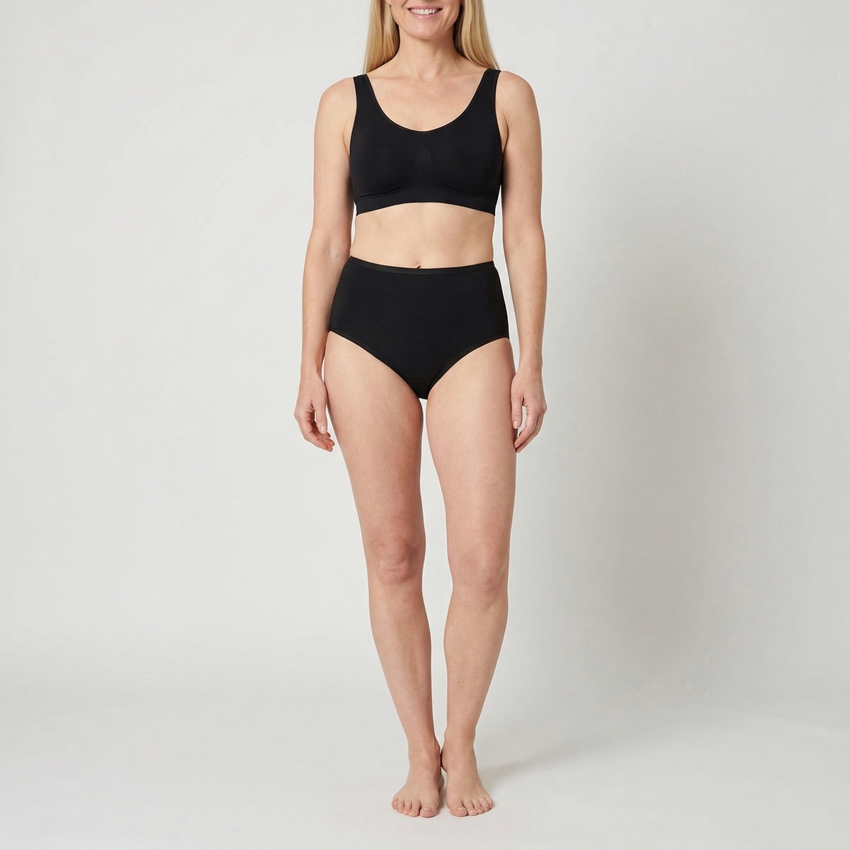 Beeren Dames Maxislip Elegance Zwart 2-Pack - gedragen