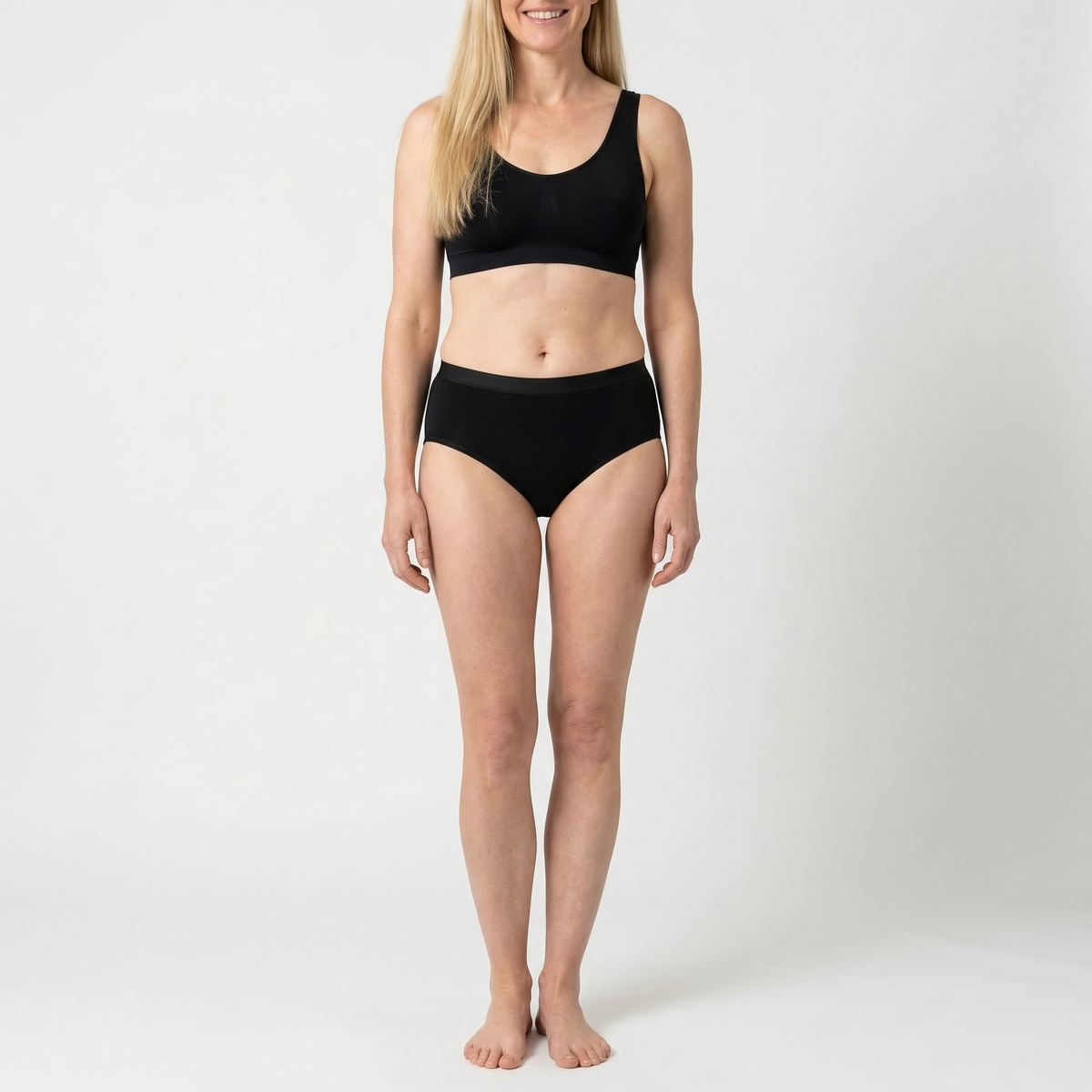 Beeren Dames Green Comfort Midi Zwart 2-Pack - gedragen