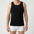 Beeren Heren Singlet Comfort Feeling Zwart voordeelpack - gedragen