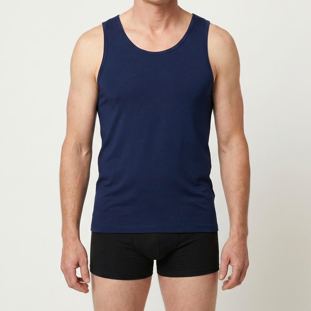 Beeren Heren Singlet Green Comfort Marine 2-Pack - gedragen