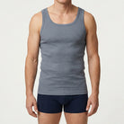 Beeren Heren Singlet M3000 Donkergrijs 2-Pack - gedragen
