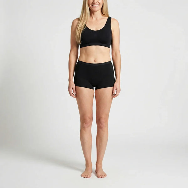 Beeren Dames Basic Boxer Zwart 2-Pack