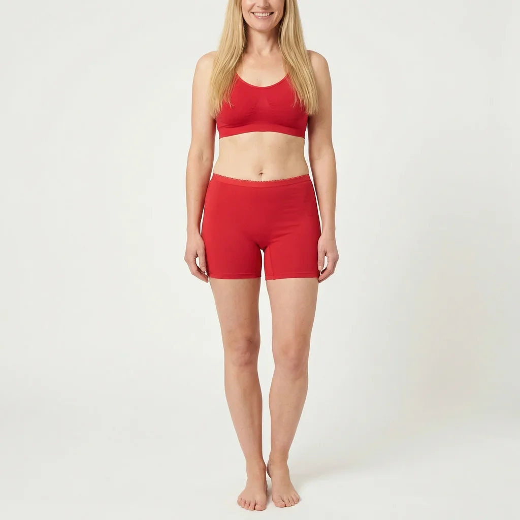 Beeren Dames Boxer Softly rood 2-Pack - gedragen