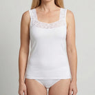 Beeren Dames Comfort Feeling Hemd Wit Met Kant Voordeelpack - gedragen