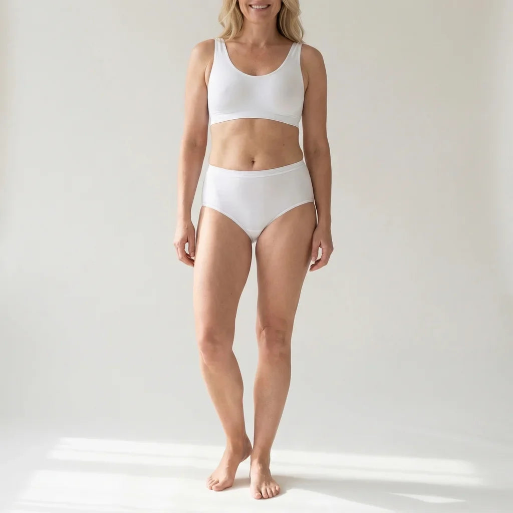 Beeren Dames Midislip Comfort Feeling Wit 2-Pack - gedragen