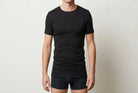 Beeren Heren T-Shirt Extra Lang M3000 Zwart voordeelpack - gedragen