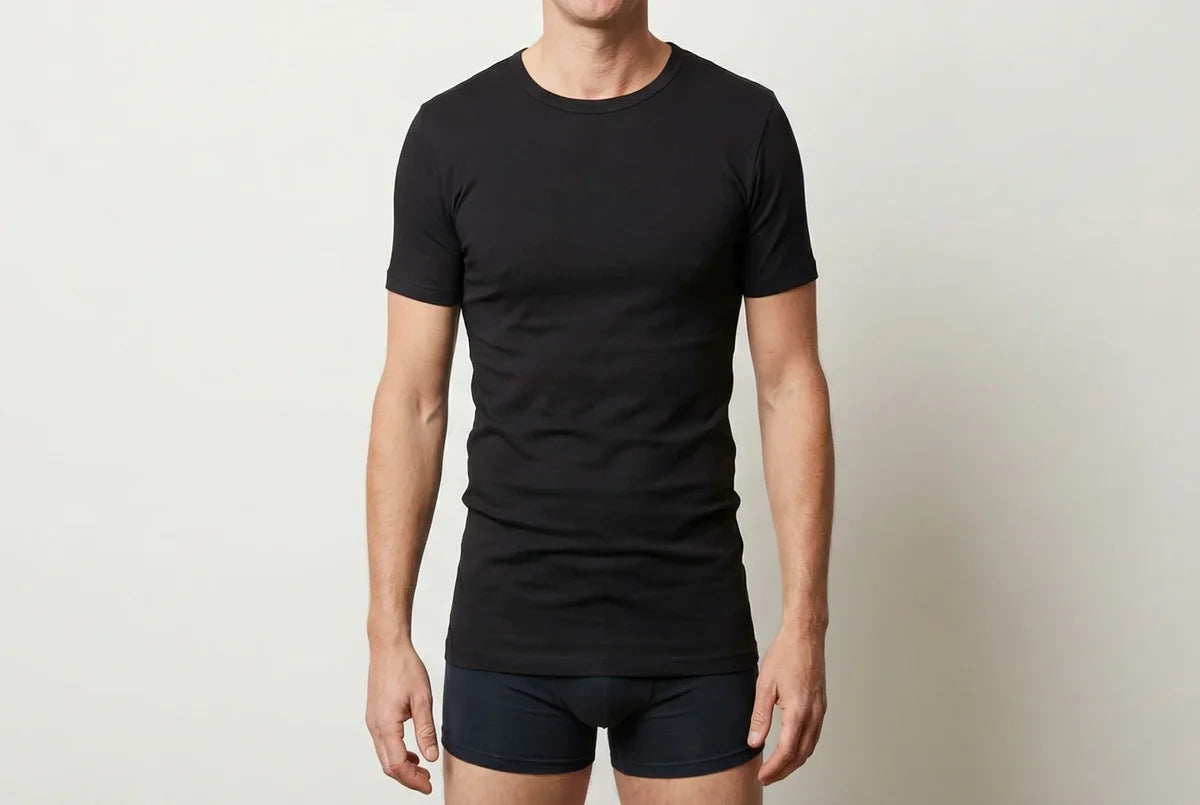 Beeren Heren T-Shirt Extra Lang M3000 Zwart Mega voordeelpack - gedragen