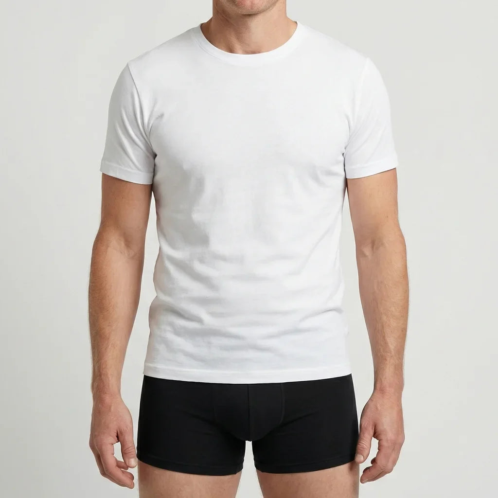 Beeren Heren T-Shirt M3000 Wit Mega voordeelpack - gedragen