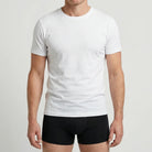 Beeren Heren T-Shirt M3000 Wit 2-Pack - gedragen