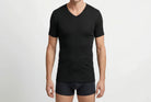 Beeren Heren V-Hals T-Shirt Extra Lang M3000 Wit Mega voordeelpack - gedragen